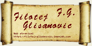 Filotej Glišanović vizit kartica